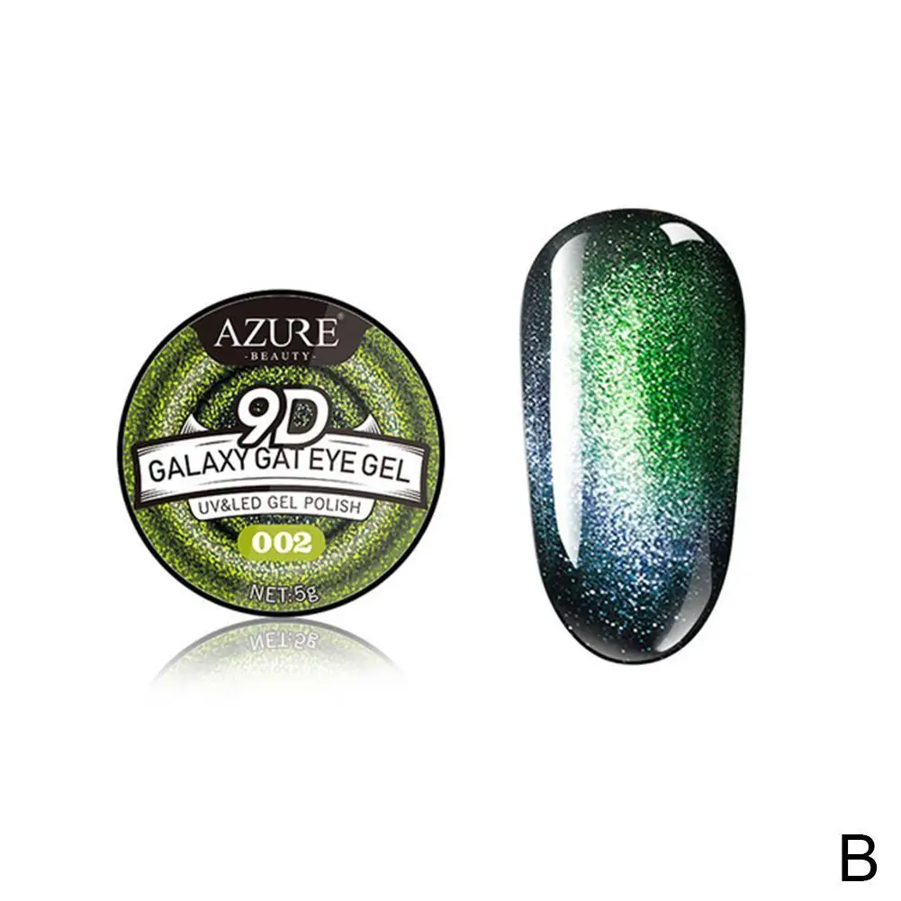 Chameleon Cat Eyes Nail Polish UV Gel Soak Off Galaxy Cat Eyes Nail Polish Semi Permanent Hybrid Gel Nail Art - Цвет: B