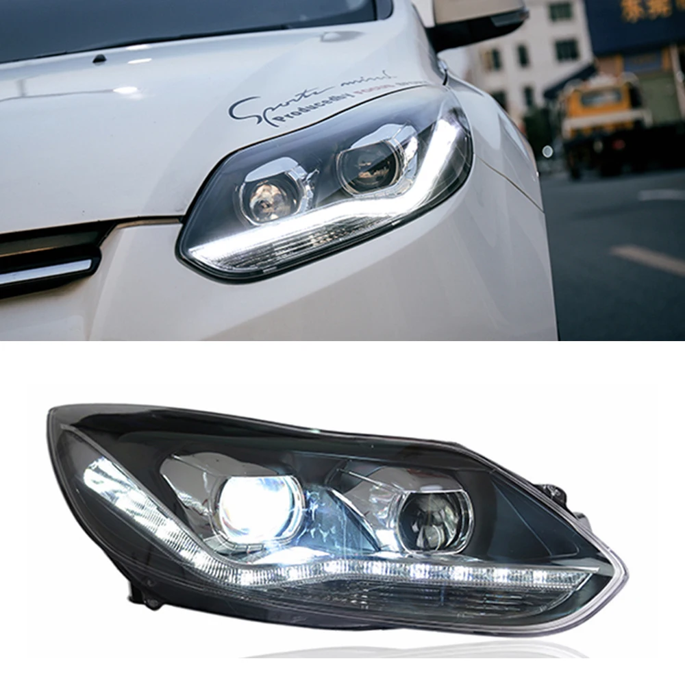 1 светодиодный ных фар для Ford Focus 3 передсветильник фары s 2012 2013 2014 европейские