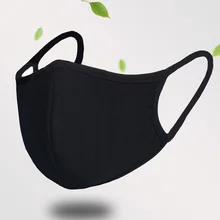 Осенняя и зимняя теплая черно-белая с рисунком чистая Тканевая маска для лица стерео крутая модная печатная Мужская и Женская Толстая Пылезащитная