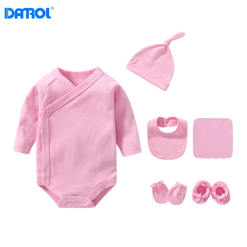 

Newborns Monk Robe Triangle Romper Hat Bib shou jiao tao Kerchief Combination Gift Box Collocation