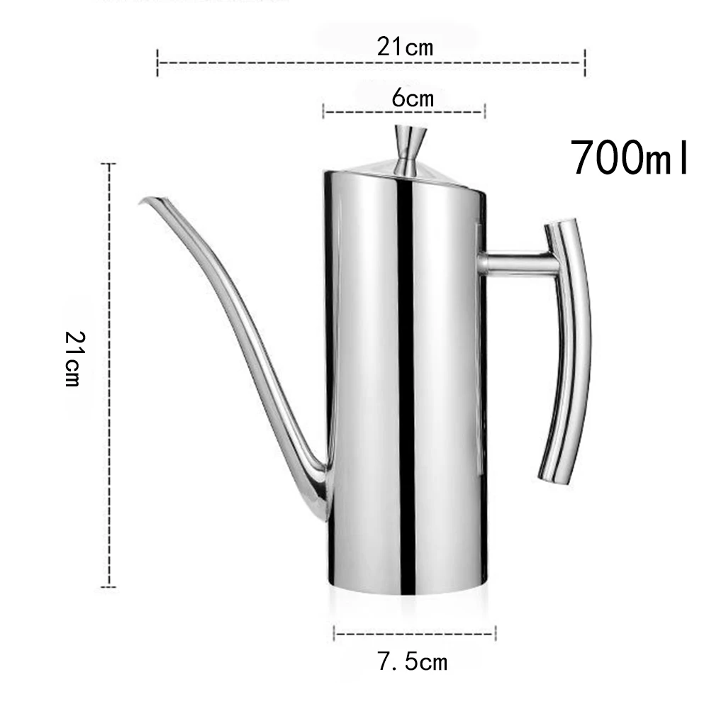 Нержавеющая бутылка для масла с длинным горлышком, бутылка для кофе, чайник, горшок уксуса, соус, контейнер, емкость для оливкового масла, кухонные принадлежности C1275 g