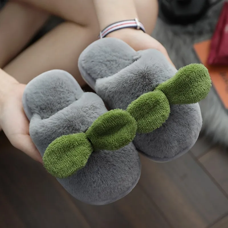 

Cute Cotton Slippers Anti-slip Children Autumn & Winter Men And Women Children 2-3-Year-Old 1 Unlimited Closed-toe Indoor Househ