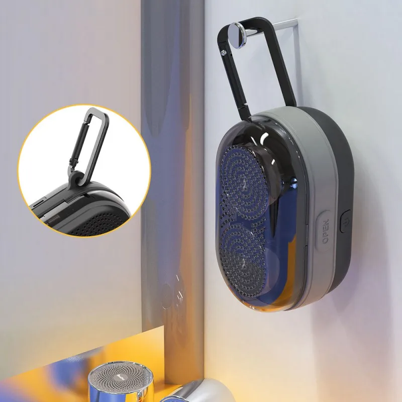 Двойной Bluetooth колонки с зарядный чехол Портативный небольшой стерео звук Беспроводной слот для карт памяти