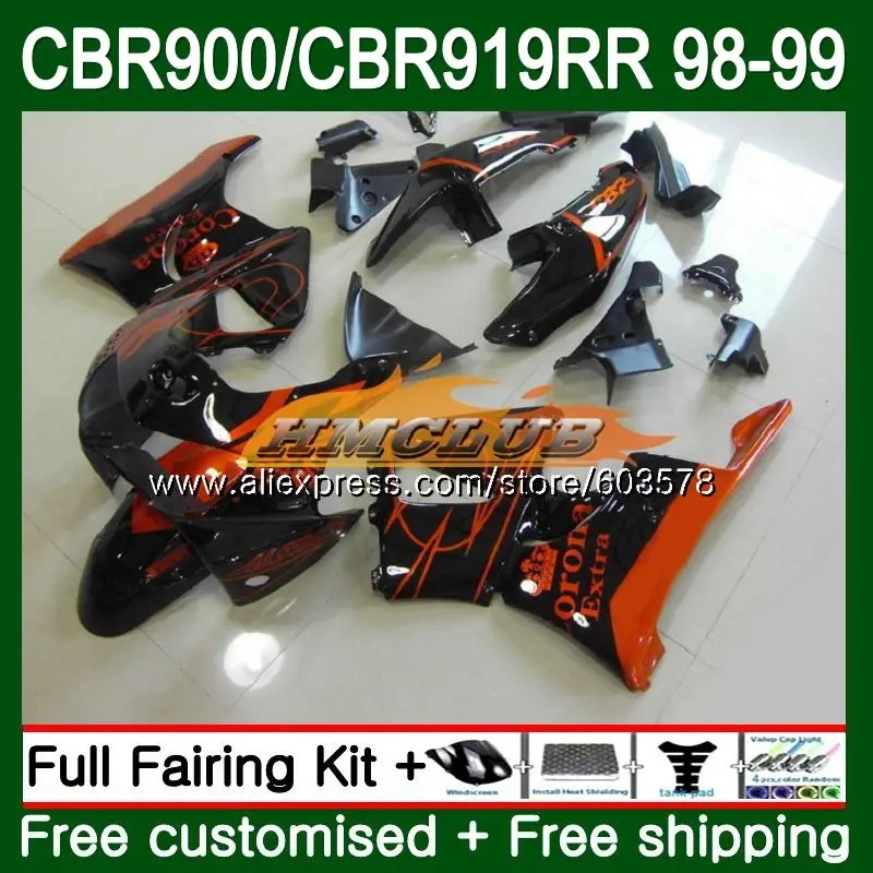 Средства ухода за кожей для HONDA CBR 919RR CBR900 RR CBR 919 RR 1998 1999 черный оранжевый 78CL. 22 CBR900RR CBR919RR CBR 900RR CBR919 RR 98 99 обтекатель - Цвет: No. 1