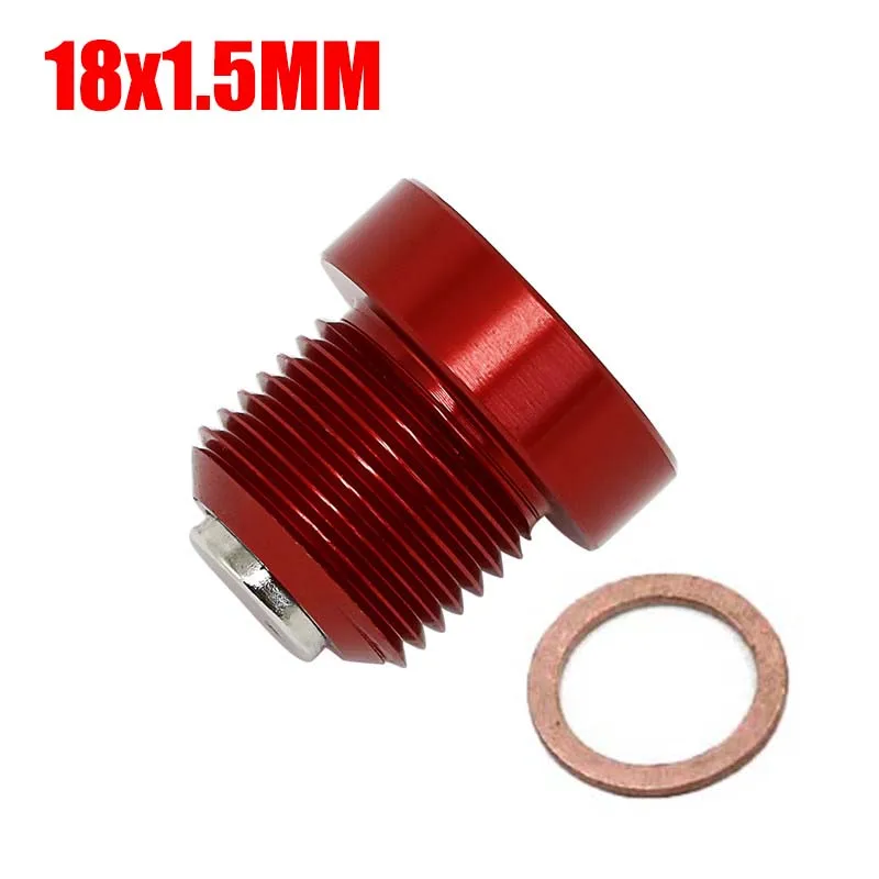 Magnetic Engine Oil Drain Plug 18x1.5MM for Porsche 911 986 996 997 Boxster Billet Aluminum 4 Color oil drain plug gasket oil drain plug seal washer engine gasket set
