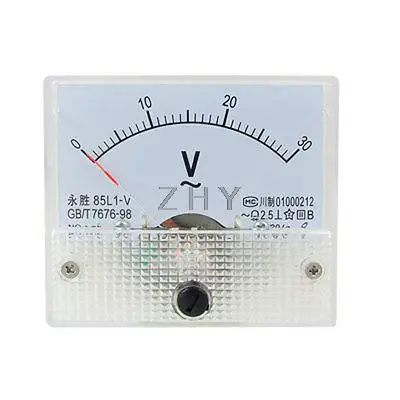 

AC 0-30V Rectangle Analog Volt Panel Meter Gauge 85L1