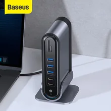Baseus USB C HUB typ C na Multi hdmi-kompatybilny USB 3.0 z zasilaczem stacja dokująca dla MacBook Pro RJ45 OTG USB HUB