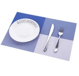 BeiLang Современный ПВХ безвредный ПВХ для окружающей среды placemate нескользящий коврик для стола - Цвет: Синий