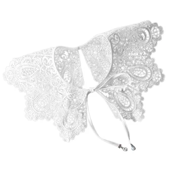 

Hollow Hook Flower Palace Lace Embroidery Cotton Folding Stand Collar Detachable Fake Collar Stand Collar Shirt