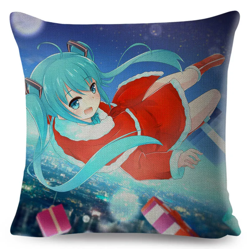 VOCALOID Hatsune Miku музыкальная подушка для девочки чехол для дивана дома автомобиля Мультяшные подушки Чехлы 45x45 см декор наволочки Чехлы на подушку - Цвет: 7