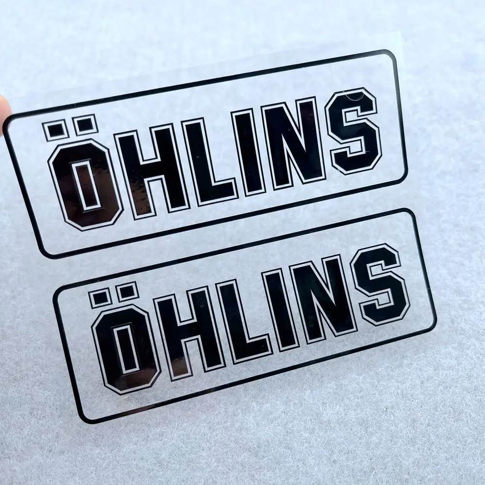 1 Pair Of DIY Reflective Motorcycle Stickers Decorative Fuel Tank Motor Side Car Damping Logo Pad Fairing OHLINS Ohlins | Автомобили и