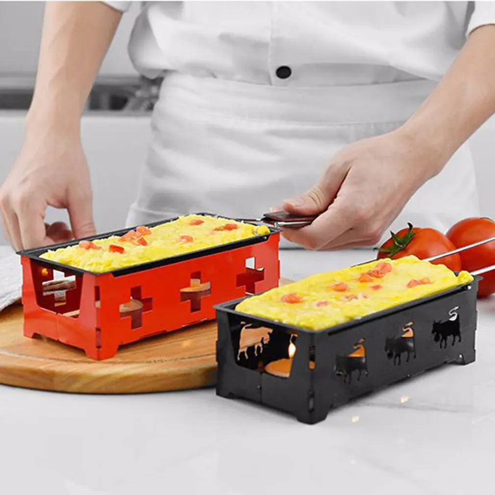 

Metal Non-stick Cheese Tray Solid Wood Handle Rectangular Butter Baking Tray High Quality Microwave Oven Tool Kitchen Utensils