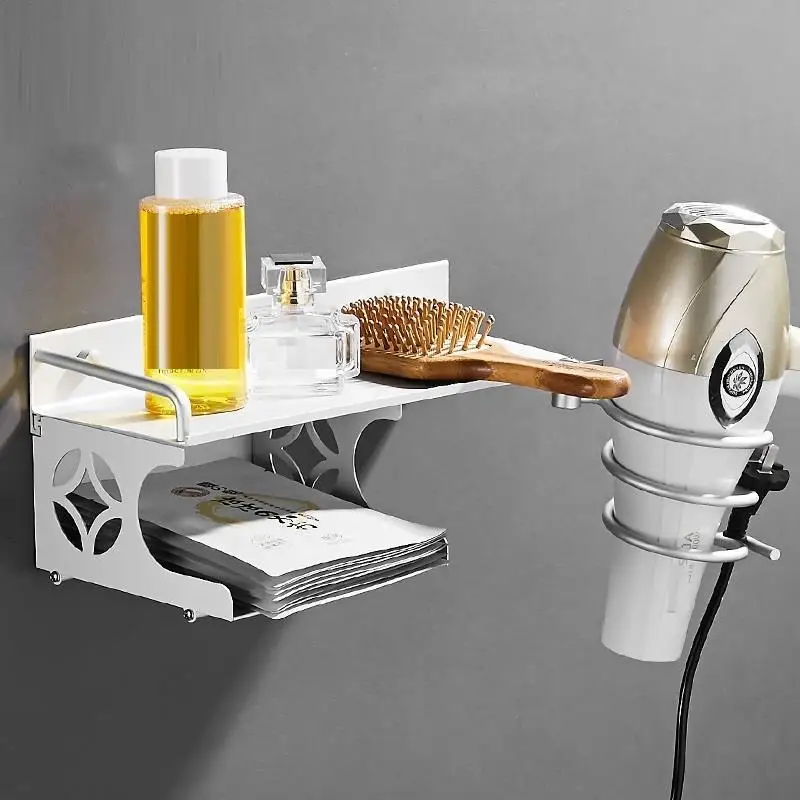 Фен для волос держатель для ванной комнаты Badkamer аксессуары Banyo стены Salle De Bain аксессуары полки Ванная комната организатор