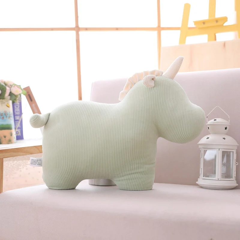 unicorn doll Японская Kawaii подушка для животных плюшевая Единорог и свинья плюшевая игрушка мягкая мультяшная носорог и скот и Слон Мягкая кукла подушка для сна подарок - Цвет: unicorn doll