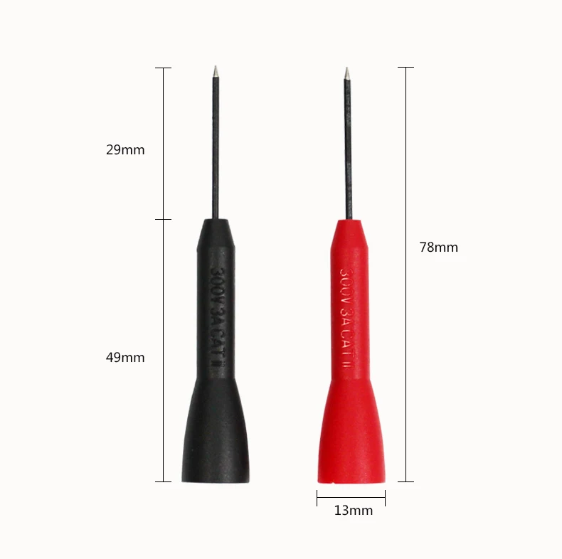 UNI-T UT-C30 Multimeter-Prüfnadel 2mm Testleitungen Multimeter Zerstörungsfreie Sonde Edelstahlstift – Detail 3