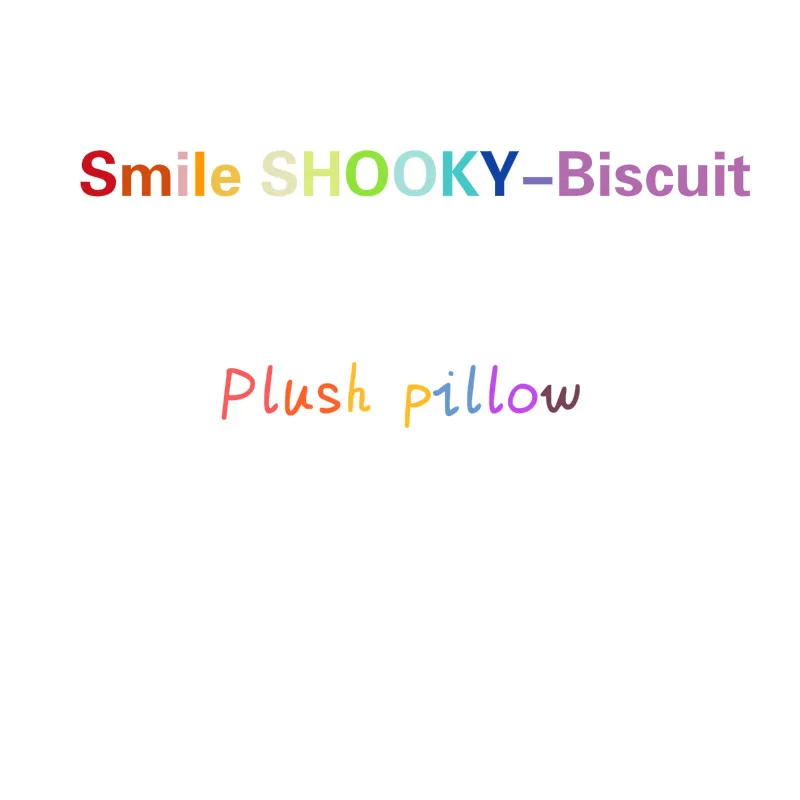 Smile SHOOKY-Biscuit 35 см оригинальные Kpop Bangtan мальчики плюшевые игрушки мягкие подушки валик кролик/щенок/Сердце/Коала/овца/лошадь/инопланетянин/печенье кукла подушка - Цвет: Smile SHOOKY-Biscuit