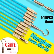 10 шт. Стекловолоконный провод кабель электрический толкатель Rodder Рыба лента Набор 4 мм 1 м ТШ магазин