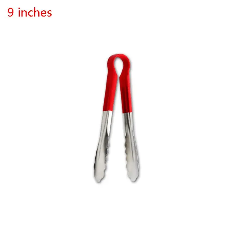 R01 Stainless Steel Kitchen Tongs Cooking Utensils BBQ Barbecue Baking Ice Meat Salad Food Serving Clip Clamp With Non-Slip Handle - Цвет: R01