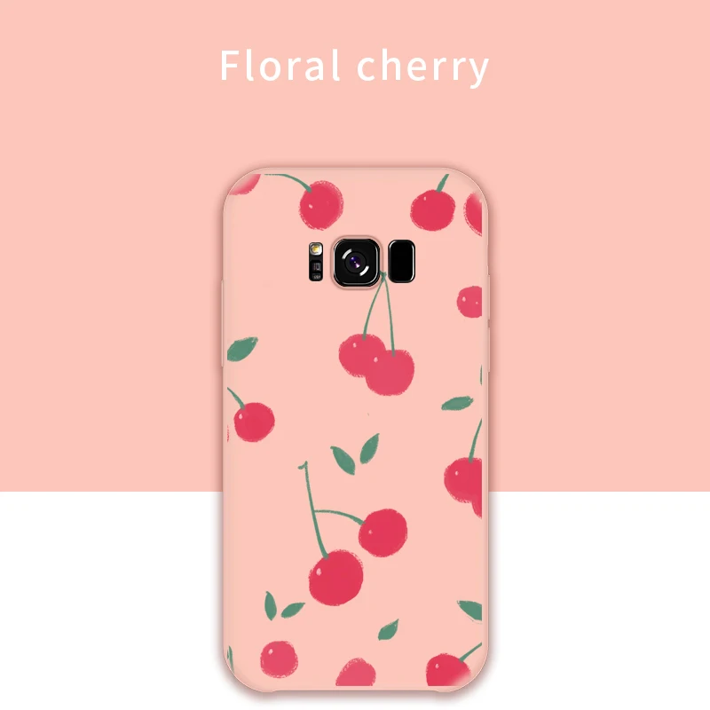 Силиконовый чехол ASINA с милыми цветами для samsung Galaxy S8 S9 S10 Plus, чехол-бампер с фруктами для samsung Galaxy S10 S9 Plus, чехол - Цвет: Floral Cherry