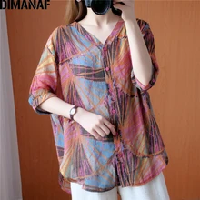 Best Price DIMANAF Summer Plus Size T-Shirts Women Clothing Lady Tops Tees Tunic Vintage Loose Cotton tshirt Print Shirt Button Beading Best Price DIMANAF Summer Plus Size T-Shirts Women Clothing Lady Tops Tees Tunic Vintage Loose Cotton tshirt Print Shirt Button Beading