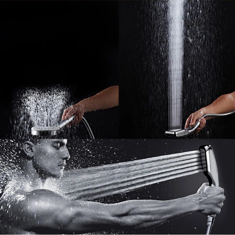 300 Holes Bathroom High Pressure Adjustable Water Saving Sprayer Shower Head Water Booster Showerhead Handheld Shower Head