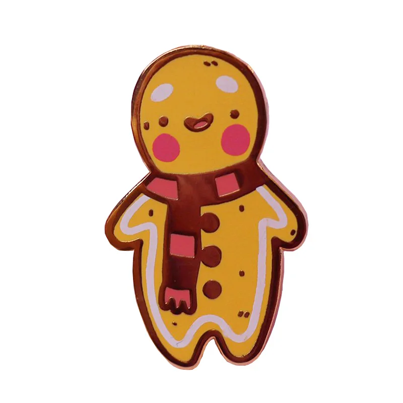 Rose Gold Gingerbread Enamel Pin