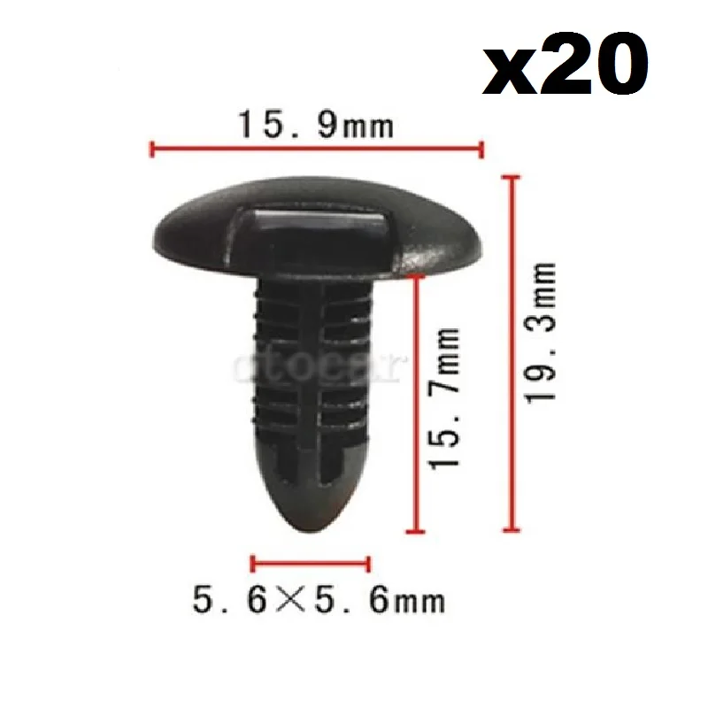 

20 шт. нейлон для Toyota/Lexus багажник фиксатор зажимы 90467-06175 багажник ковер с фиксированной пряжкой