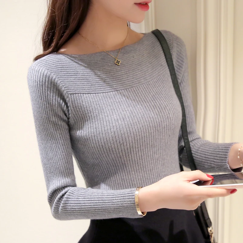 New-2019-Autumn-Winter-women-ladies-long-sleeve-boat-neck-slim-knitted-sweet-sweater-top-femme (1)