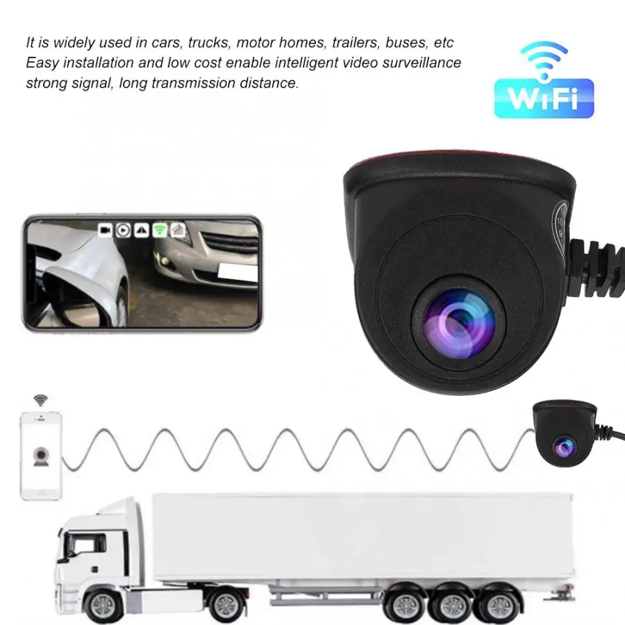 Аксессуары automovil WiFi камера заднего вида ИК-камера заднего вида автомобиля IP67 DC12V Высокое разрешение безопасности oto aksesuar