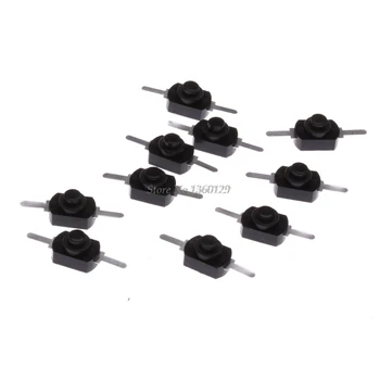 

New 10Pcs/Set 1A 30V DC 250V Black Latching On Off Mini Torch Push Button Switch Dropship