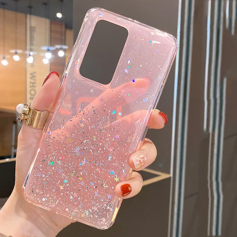 Huawei dustproof case Lấp Lánh Bling Mềm Cover Dành Cho Huawei Honor 9A 9C 9S 9X Pro 8A 8S 8X 10i 20S y7A Y7P Y6P Y5P P Thông Minh 2021 Y6 Y5 2019 P30 Lite Ốp Lưng pu case for huawei Cases For Huawei