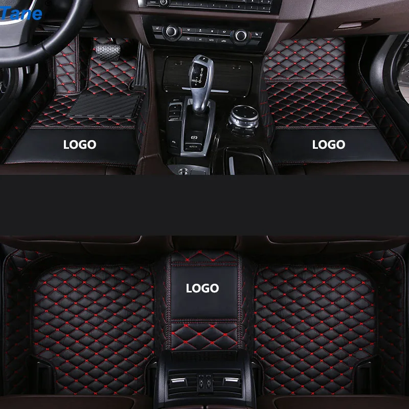 

Tane leather car floor mats For renault logan megane 2 captur kadjar fluence laguna scenic koleos Espace accessories carpet rug