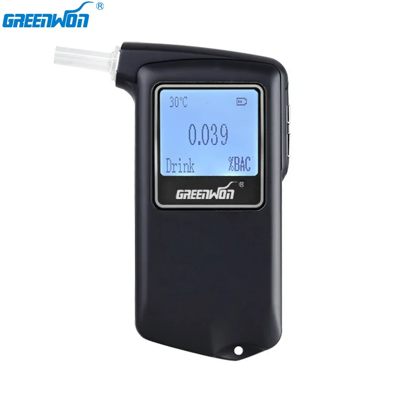 GREENWON Prefessional Police Digital Fuel cell sensor breath alcohol tester Breathalyzer AT-868F