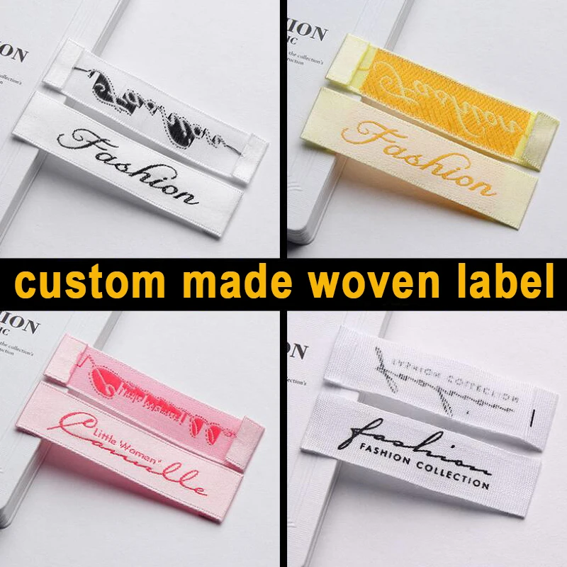 Под заказ этикетка clothLabelWithLogoGarmentLabelsSeparateCutOrFolded1000pcs/лот под заказ|custom sewing labels|cloth