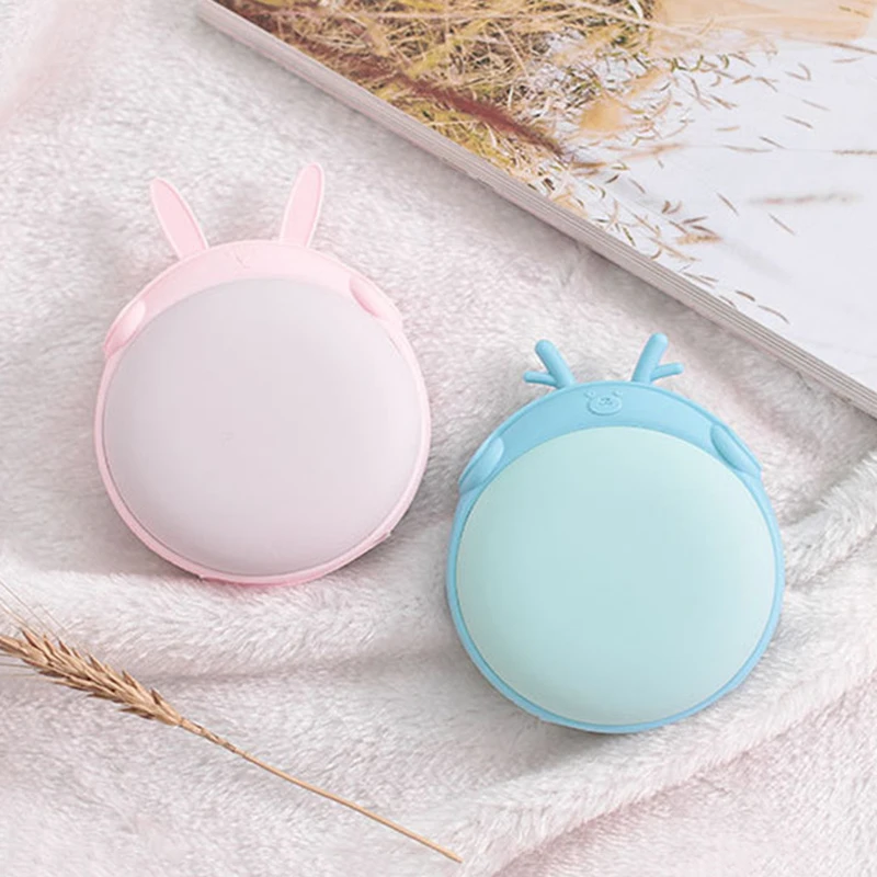 Зимняя Милая грелка для рук с героями мультфильмов 5400mAh USB Перезаряжаемый внешний аккумулятор мини портативный двухсторонний быстрый нагрев руки грелка