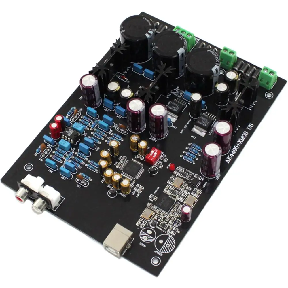 XMOS U8+ AK4495SEQ 4700 мкФ/35 V LT1963-3.3 USB декодер доска Поддержка 32BIT 768K YJ0097