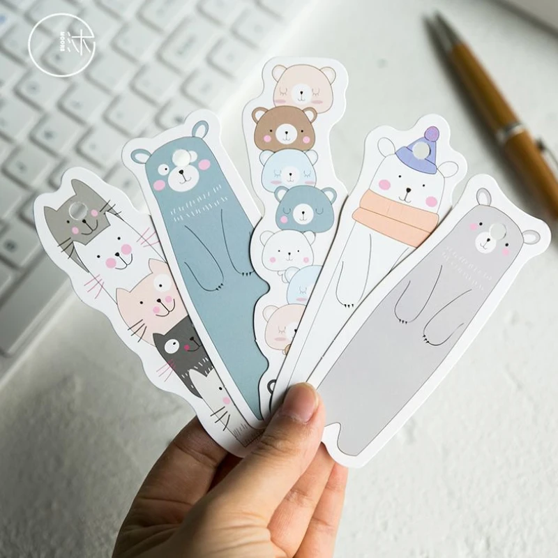 Metal Bookmark, Floral Painting Bookmark, Magnetic Bookmark 30pcs/lot Kawaii Cartoon Animal Hand-drawn Bookmarks Page Holder