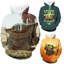 Толстовки с капюшоном с 3D принтом «Звездные войны», «мандалорский ребенок», «йода», толстовки, костюмы для косплея, повседневная куртка с капюшоном, куртка