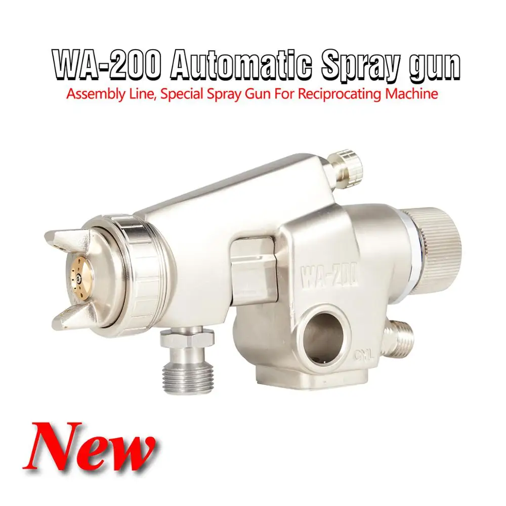 WA-200 Automatic Spray Gun Special Spray Gun Nozzle For Assembly Line Reciprocating Machine 1.5 2.0 2.5 3.0MM Manual Pneumatic industrial 4080 aluminum profile european standard 4080w heavy duty automatic assembly line aluminum profile thickened 3mm 500mm