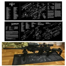 AR15 AK47 тактический пистолет для чистки резиновый коврик нескользящий пистолет для чистки резиновая скамья с полными частями