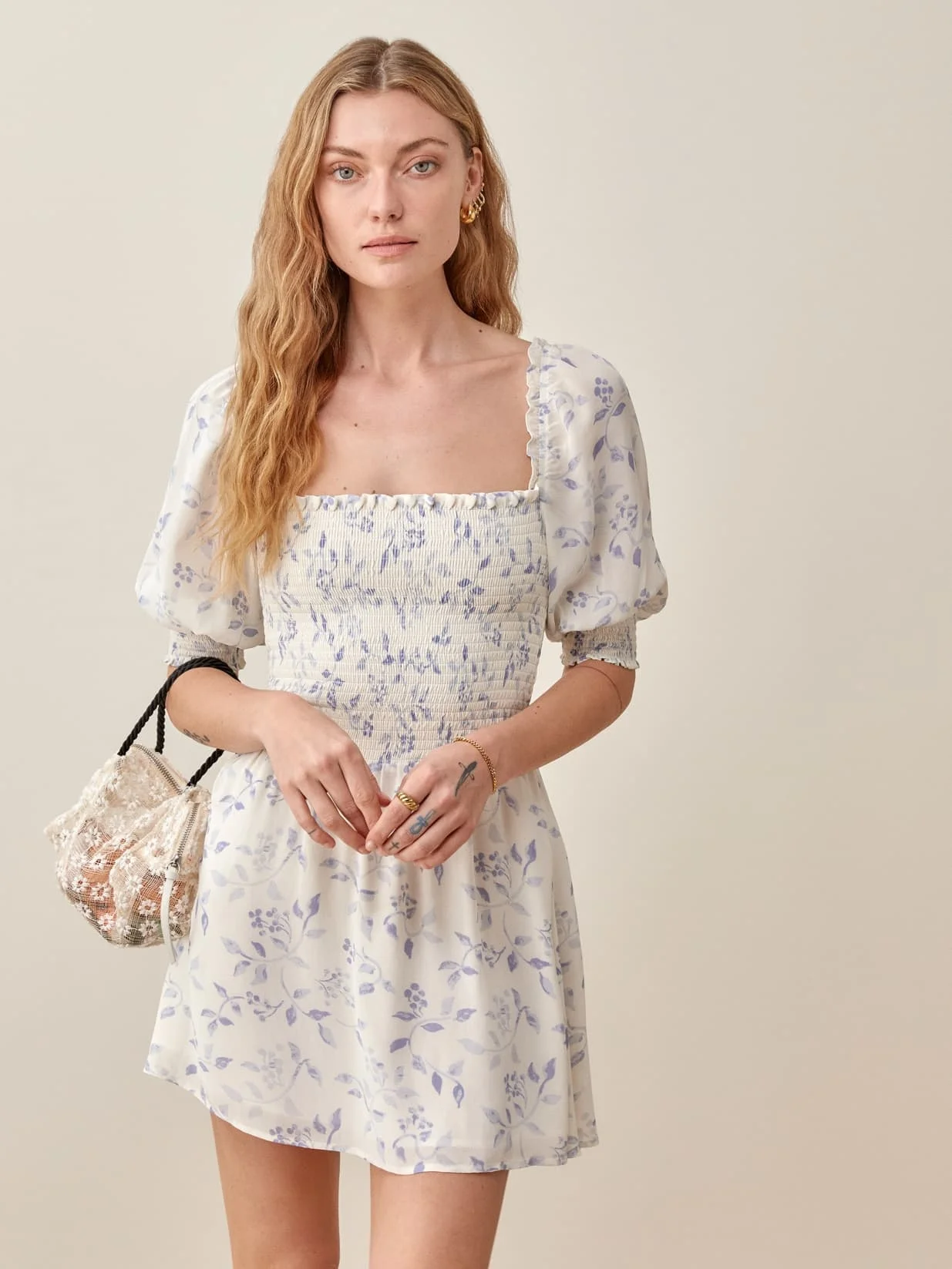 New Fashion Vintage Floral Print Midi 