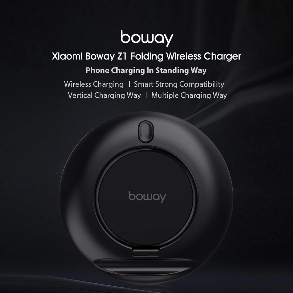 Xiaomi Boway Z1 складное Беспроводное зарядное устройство Горизонтальная Вертикальная 7,5 Вт/10 Вт type-C кабель для передачи данных Быстрая зарядка для телефона Android iOS