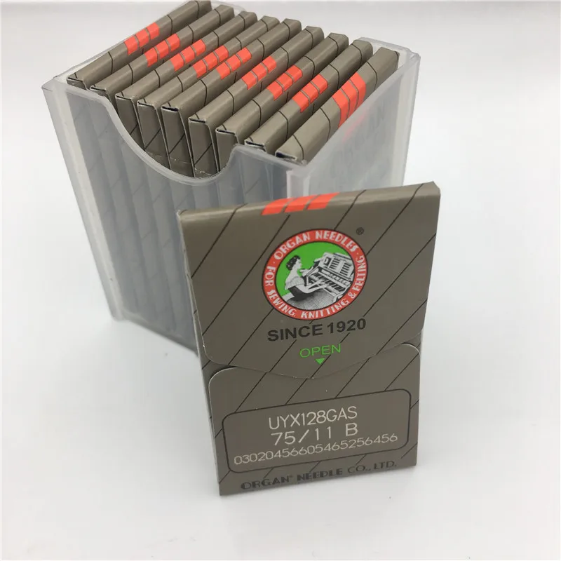 UYX128GAS(75-11B) 10 шт./лот высокое качество иглы organ UY128Gas SY7292 промышленные прямострочные Швейные машины 75/11 - Цвет: UYX128GAS(75-11B)