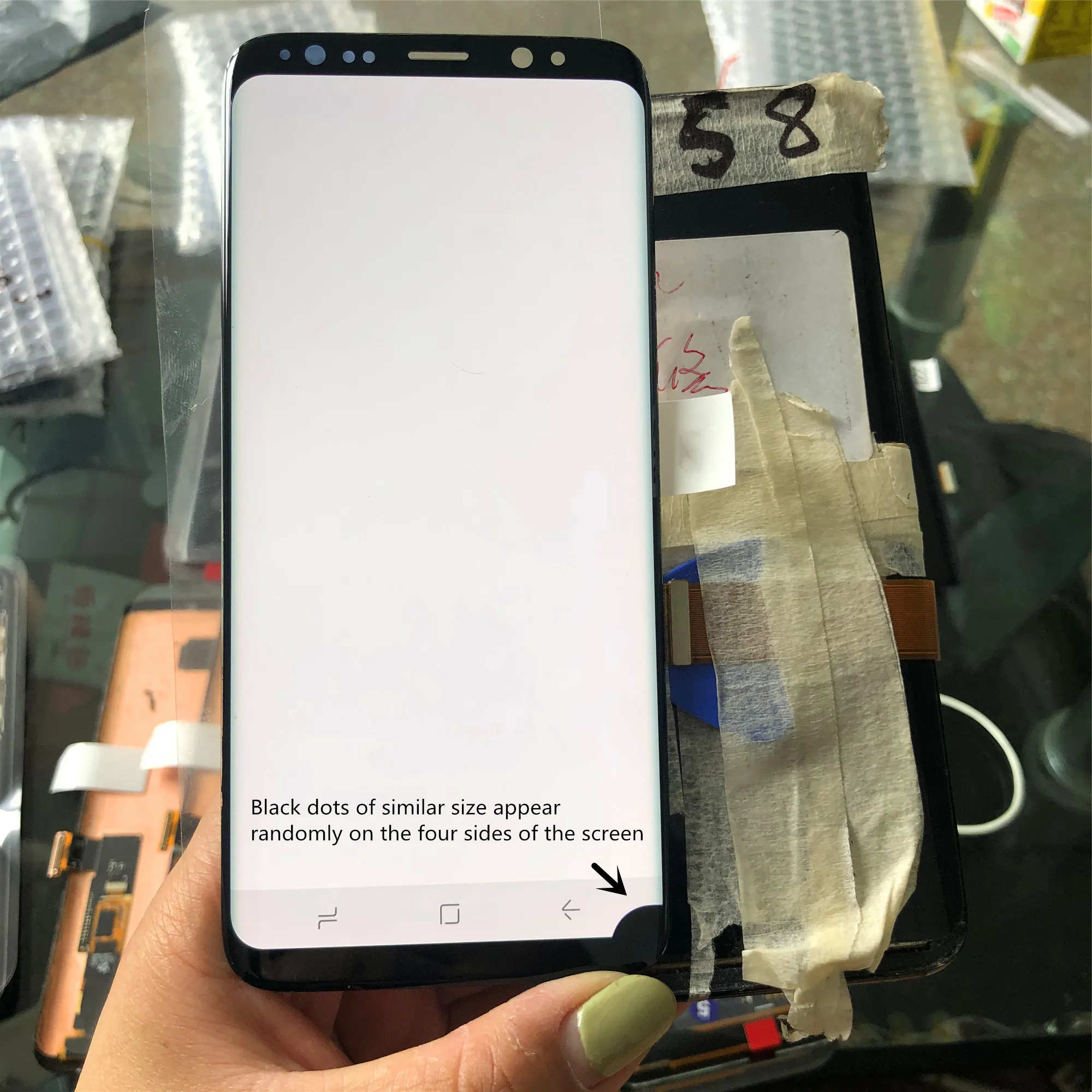Original SUPER AMOLE With a Dot For Samsung Galaxy S8 G950 G950F LCD Display+Touch Screen Digitizer Assembly+Frame Replacement | Мобильные
