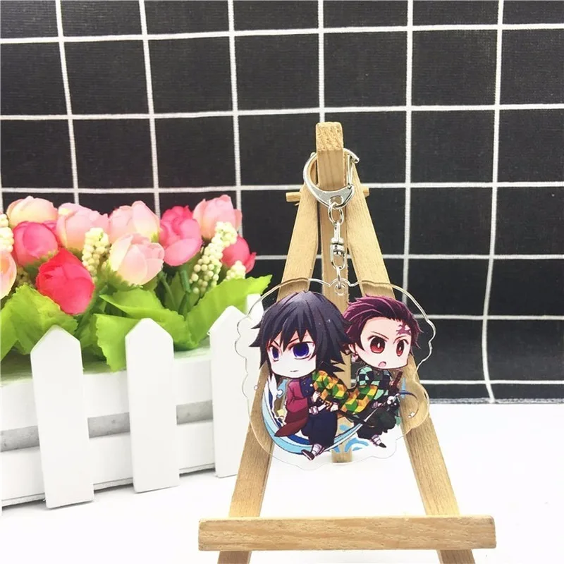 Аниме Demon Slayer Kimetsu no Yaiba брелок Kamado Nezuko Kochou Shinobu Kanroji Mitsuri акриловый мультяшный Милый
