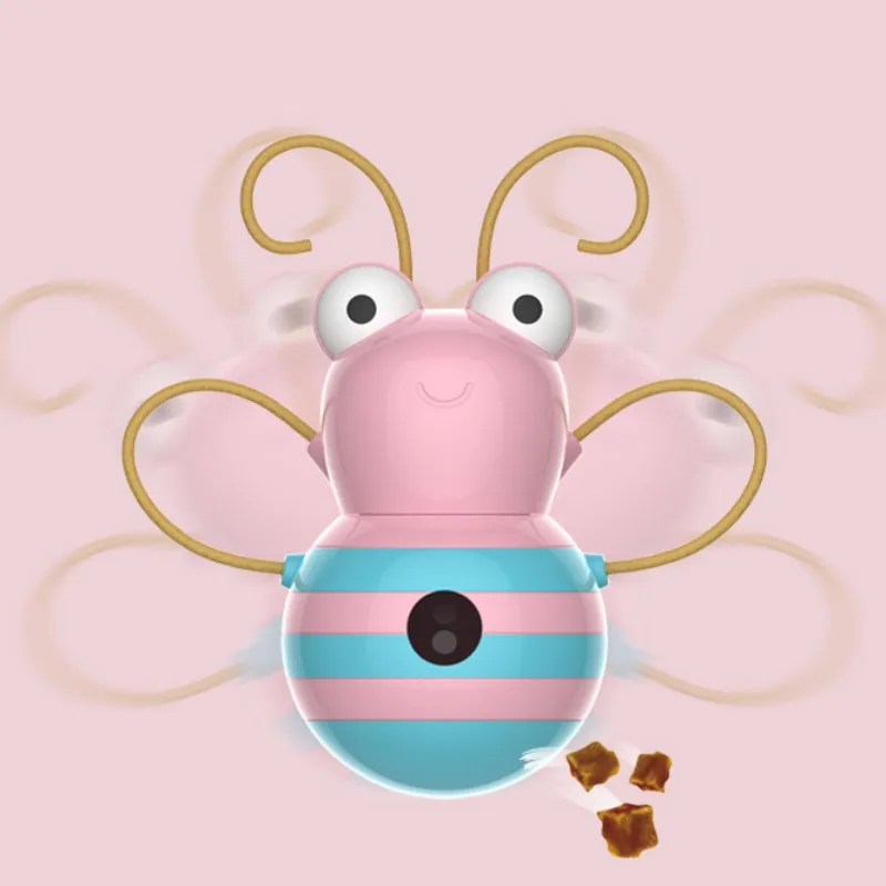 Милая игрушка в форме пчелы для кошки, игрушка для кошки, протекающая пищевая игрушка, автоматическая кормушка для кошки, игрушка для питомца, Интерактивная игрушка для собак, обучающая игрушка