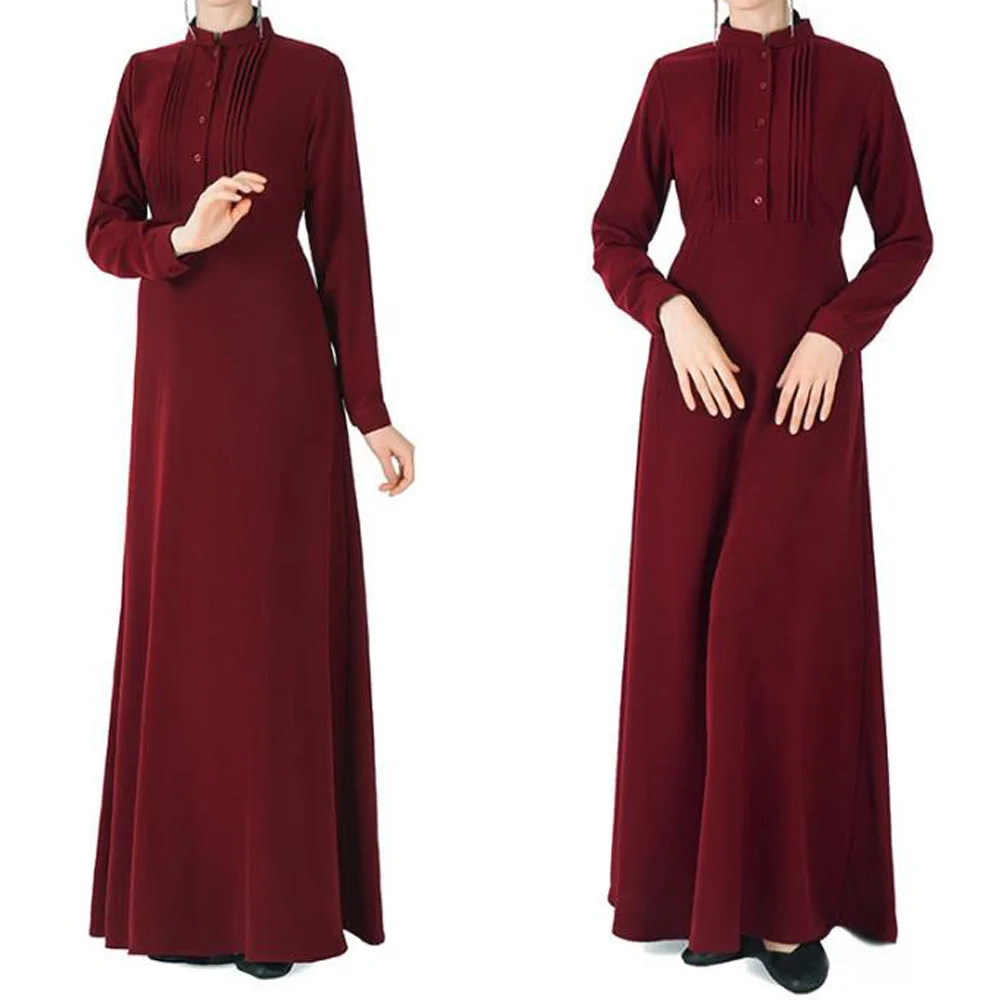 Muslim dress Дубай открытый Абая, для мусульман Платья для вечеринок женское платье в пол марокканский турецкий исламский, арабский женское платье повседневное одеяние мусульмане Longue - Цвет: Muslim dress