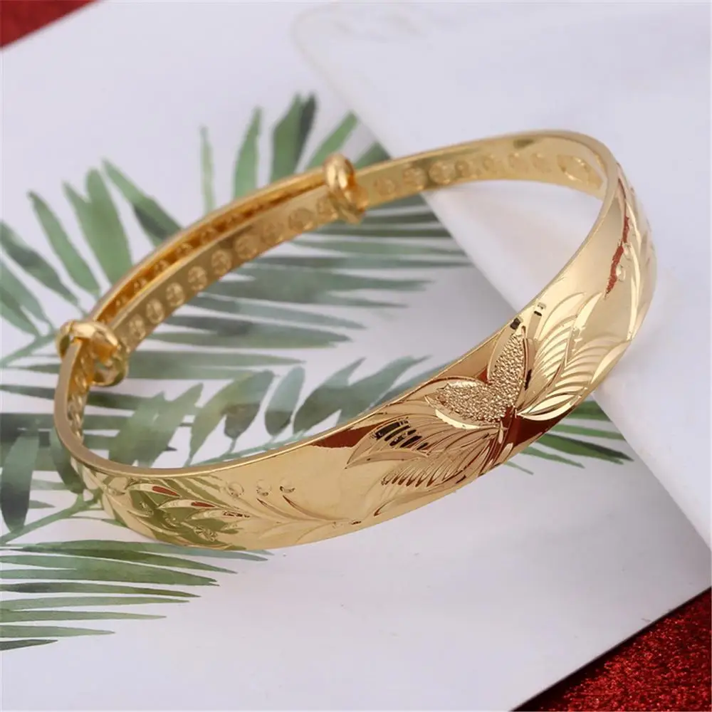 Trendy Bracelet Bangle With Flower Women Wedding Jewelry Valentine's Day Jewelry Gift 5