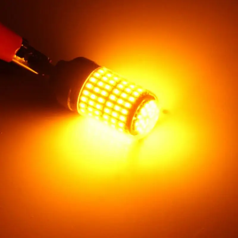 2 шт. T20 7440 W21W 144smd W21W 7440 Автомобильный светодиодный свет сигнальная Поворотная лампа свет супер яркий задний Реверс лампы задние тормозные фонари лампы
