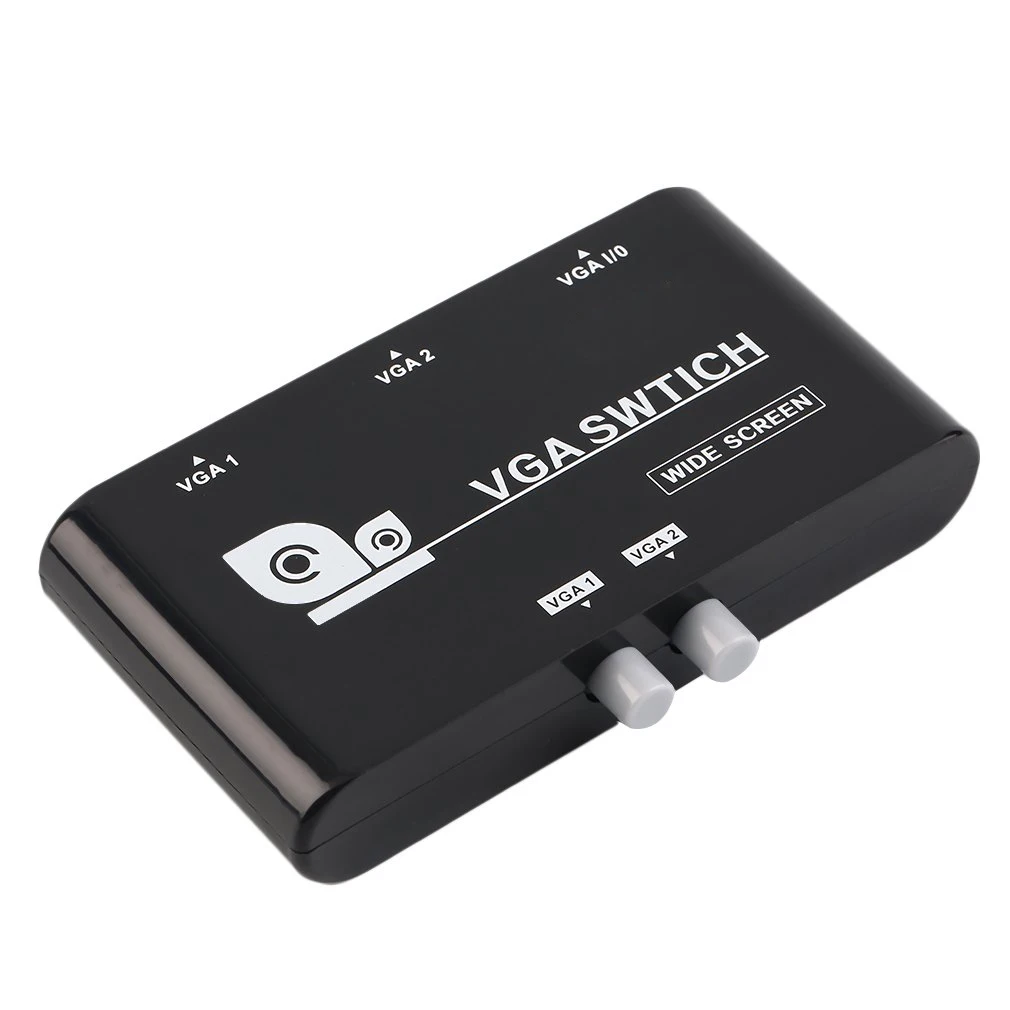 Kebidumei 2 в 1 из мини 2 порта VGA селектор коробка VGA/SVGA ручной обмен селектор переключатель коробка для ЖК дисплея компьютера